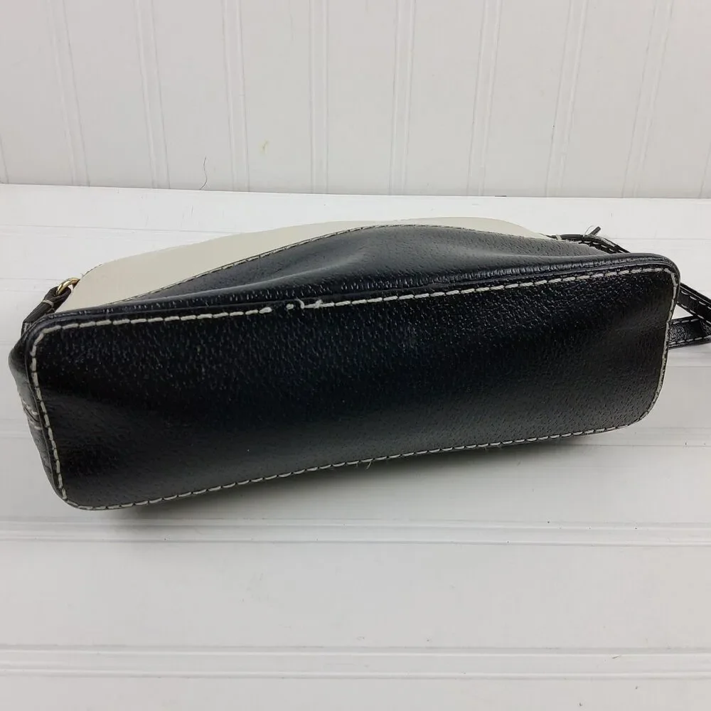 Kate Spade Hanna Berkeley Lane Crossbody Shoulder Handbag Purse Beige Black